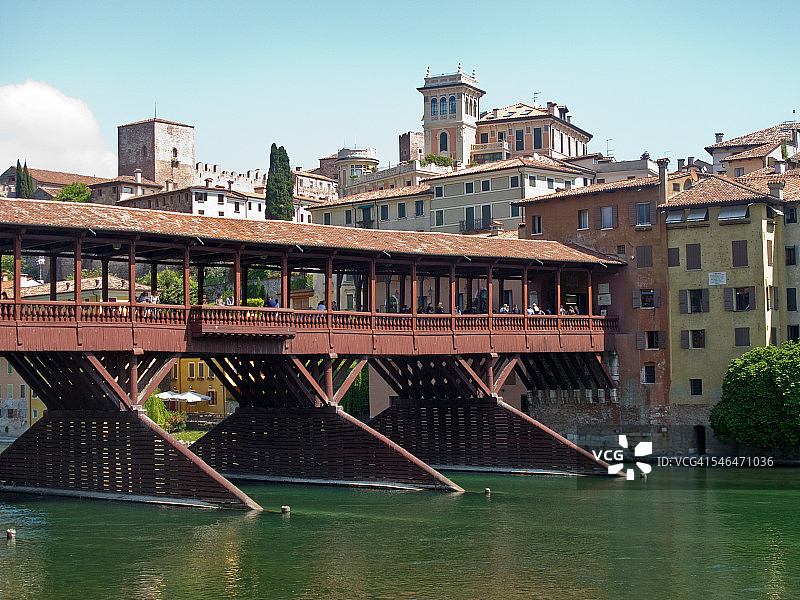 意大利威尼托维琴察巴萨诺-德尔格拉帕的维琪奥桥图片素材