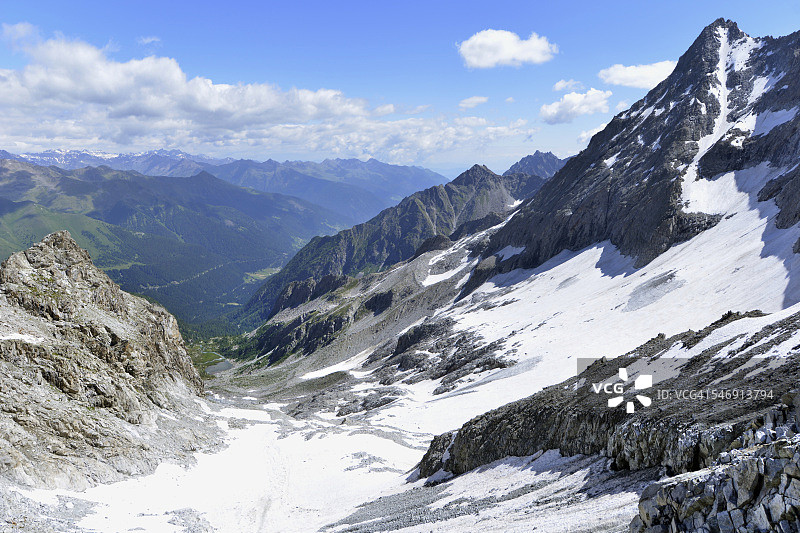 意大利特伦蒂诺-上阿迪杰的普雷塞纳冰川图片素材
