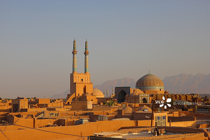 伊朗亚兹德屋顶风光图片素材