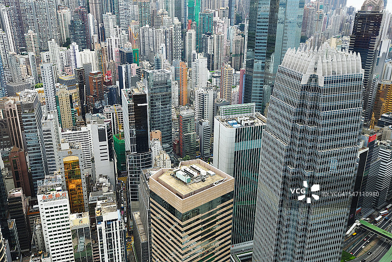 香港中环商业区城市景观图片素材