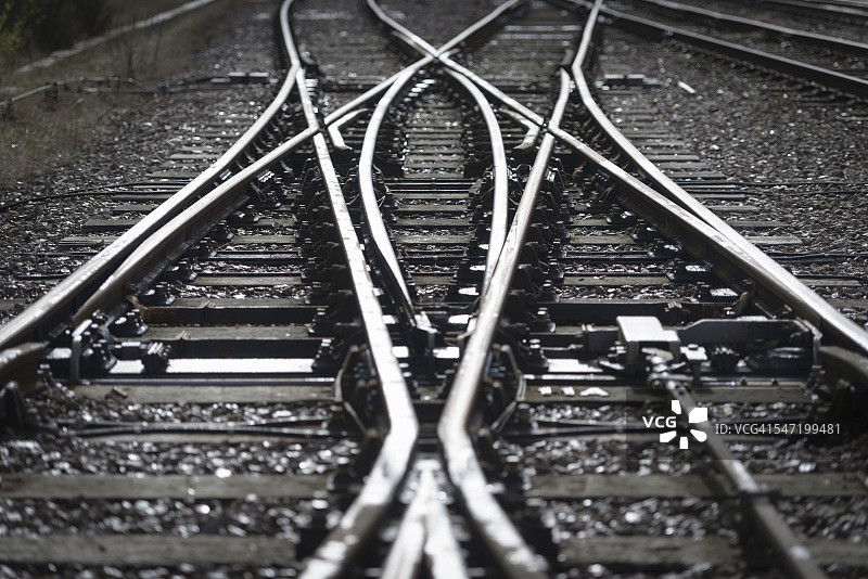 铁路线路的特写图片素材