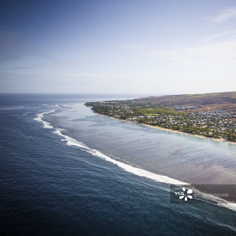 留尼汪岛泻湖风光图片素材