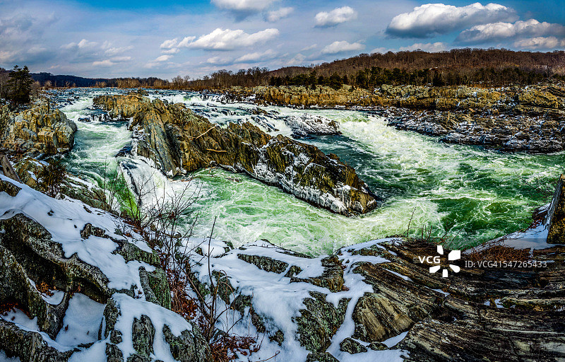 弗吉尼亚州波托马克河大瀑布图片素材