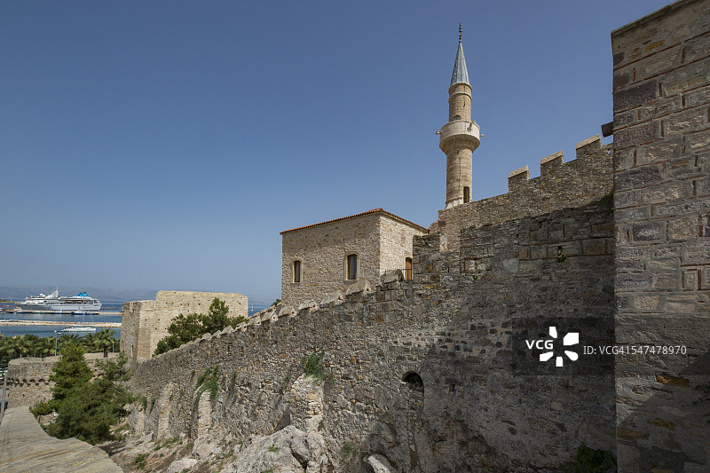 切什梅城堡，伊兹密尔，土耳其爱琴海海岸图片素材