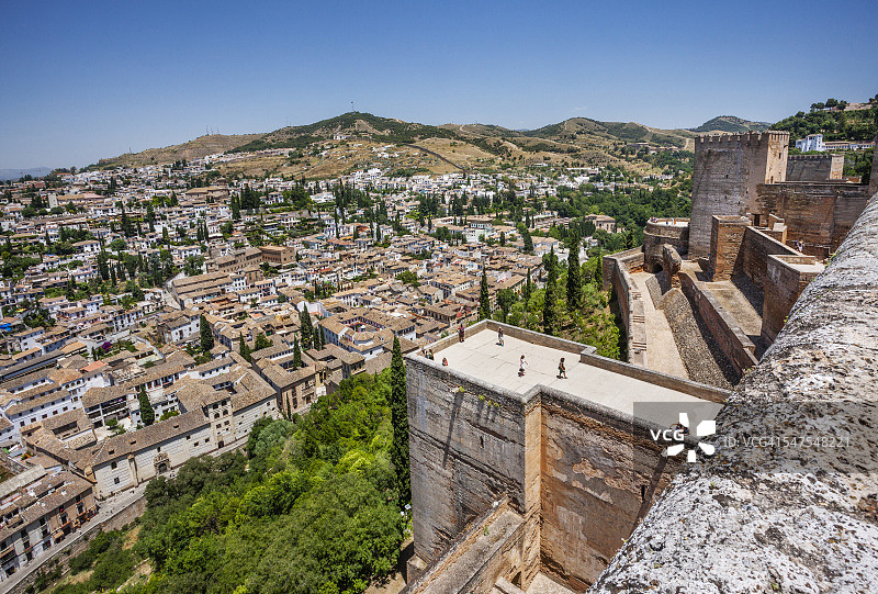 从阿尔卡萨巴看格拉纳达图片素材