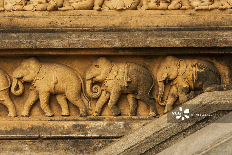 凯拉尼亚寺的石雕图片素材