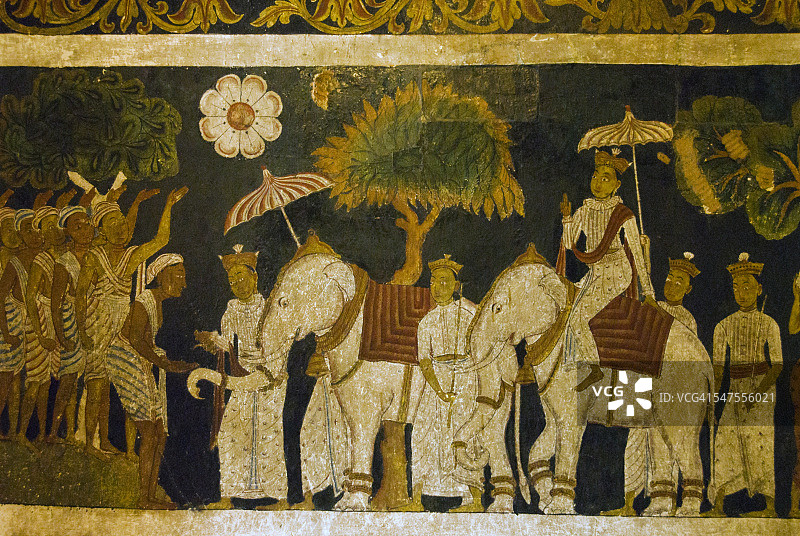 凯拉尼亚寺壁画细节图片素材