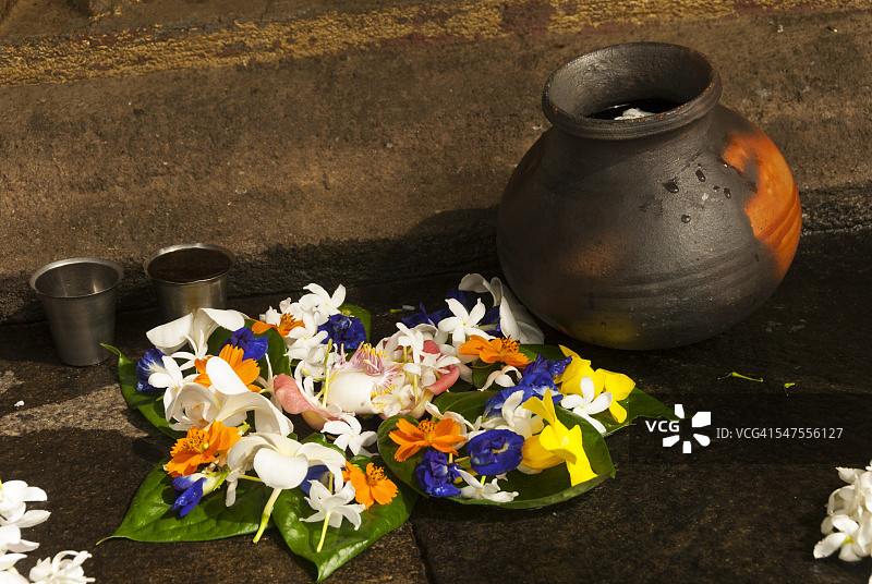 佛教鲜花供品图片素材