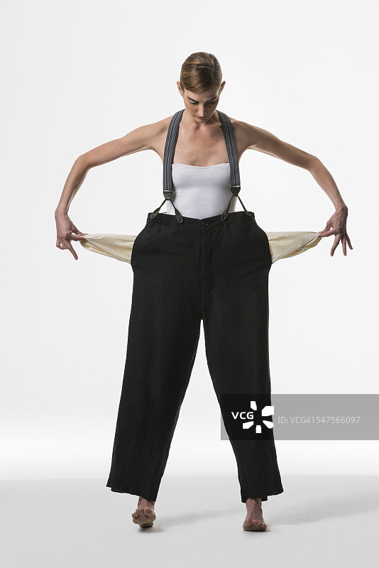 女人口袋空空图片素材