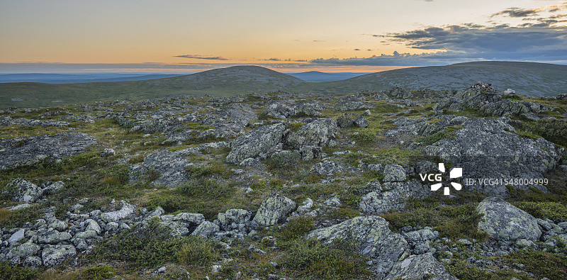 芬兰拉普兰帕拉斯-于莱斯国家公园夜景图片素材
