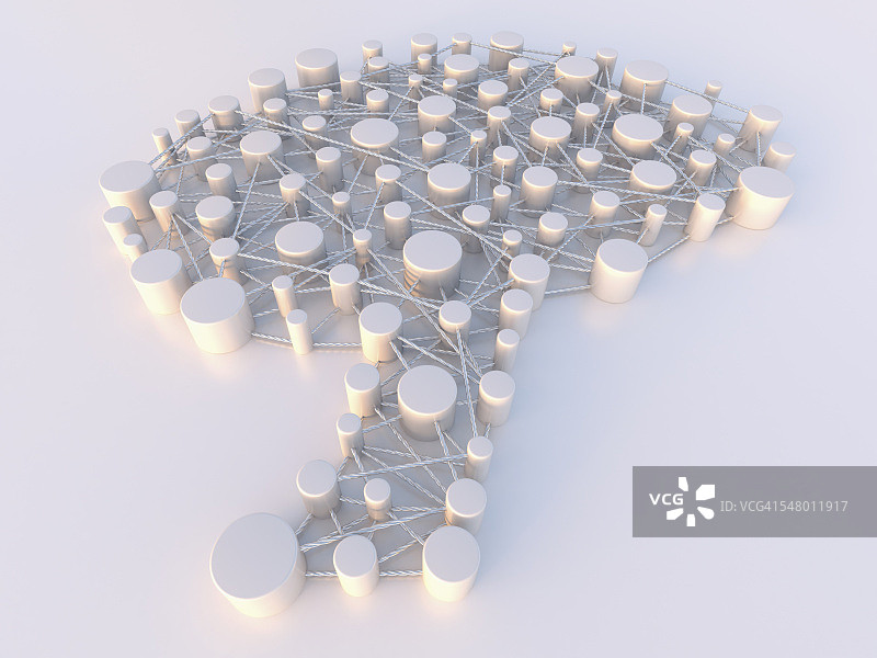 3D渲染：大脑中形成连接的突触图片素材