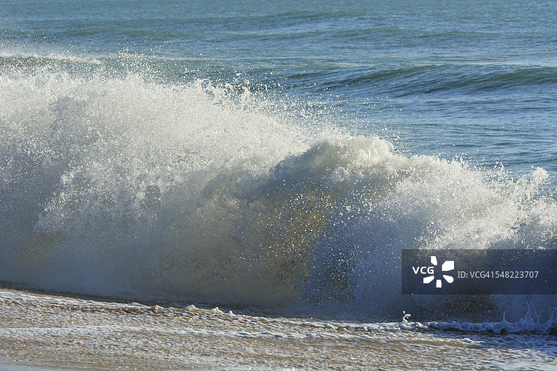 海滩上的浪花图片素材