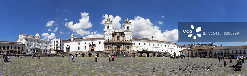 厄瓜多尔基多圣方济各广场和教堂图片素材