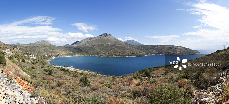希腊利梅尼湾的海岸风光图片素材