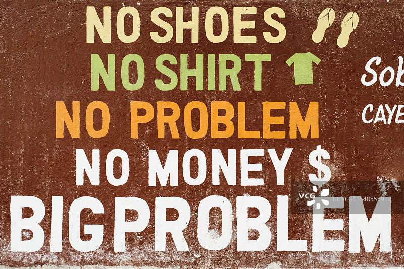 伯利兹凯科尔岛路标图片素材