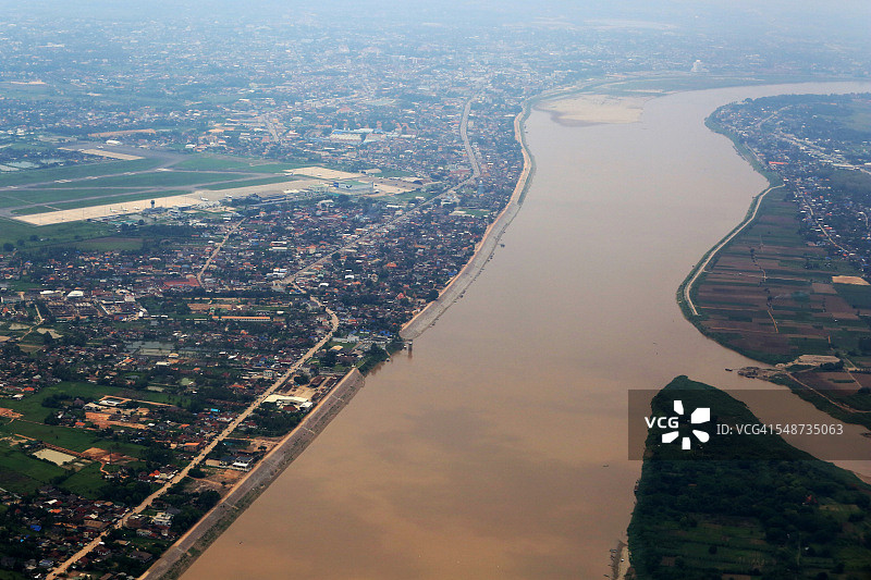 泰国老挝湄公河边境图片素材