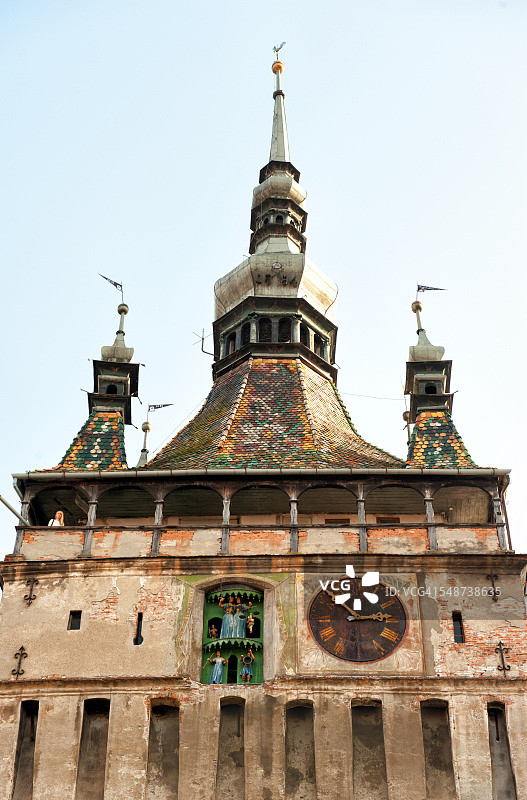 锡吉什瓦拉钟楼图片素材