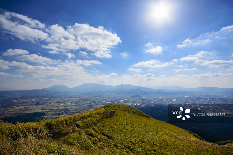 日本熊本县阿苏的大观峰图片素材