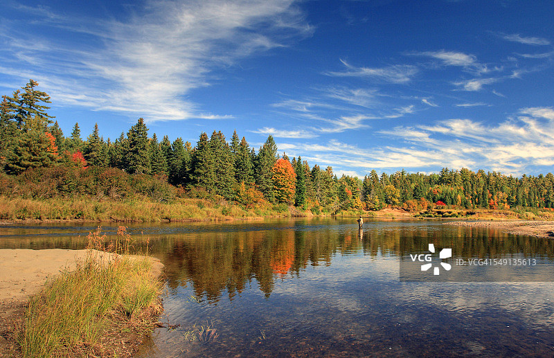 在新不伦瑞克省飞蝇钓鱼图片素材