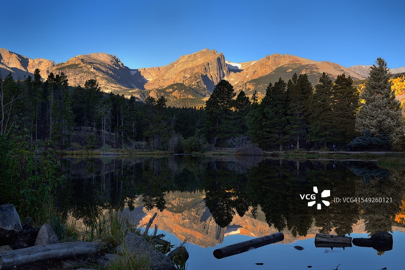 斯普拉格湖的日出图片素材