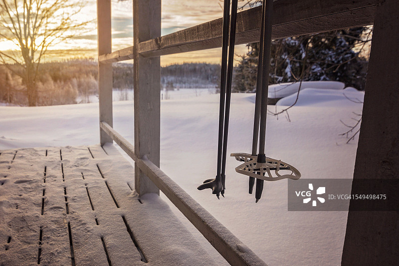 滑雪杖图片素材