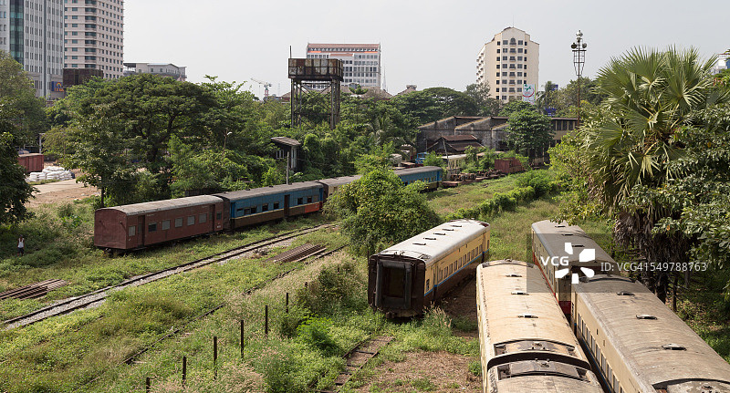 缅甸仰光中央火车站图片素材