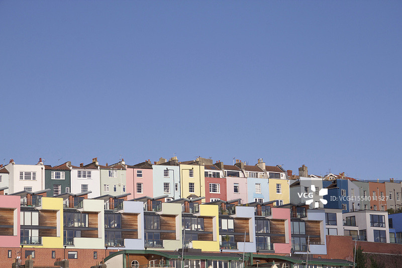 布里斯托尔的彩色房屋图片素材