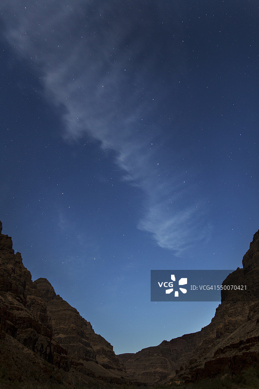 大峡谷国家公园上方的大北斗星图片素材
