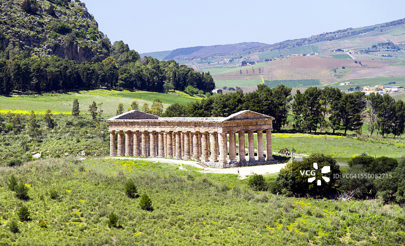 意大利西西里岛塞杰斯塔神庙图片素材