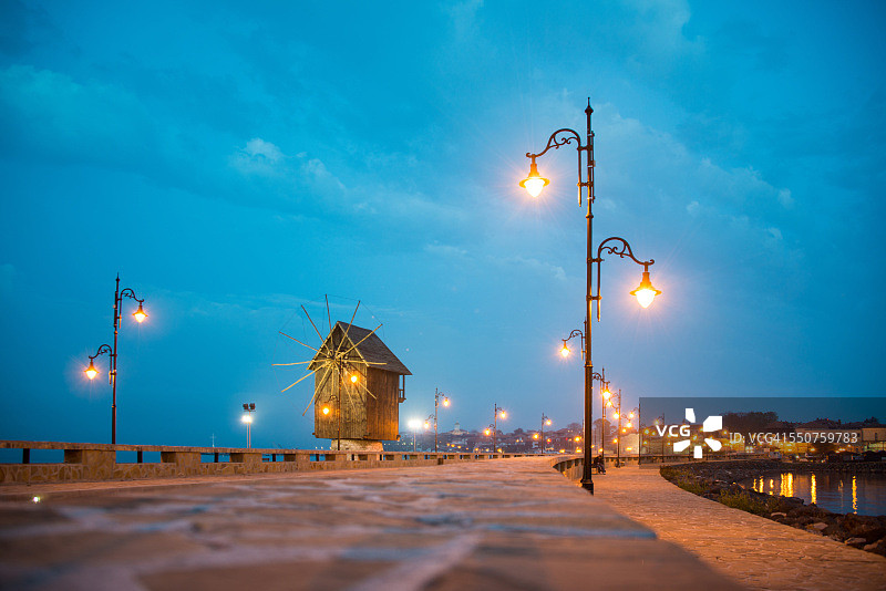 内塞巴尔的蓝色时刻图片素材