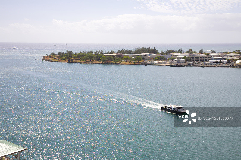 火奴鲁鲁港口的小船图片素材