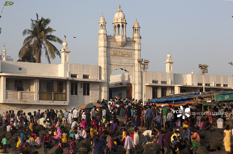 孟买哈吉·阿里·沙阿清真寺图片素材