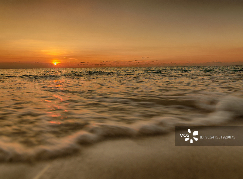 阿鲁巴海滩日落图片素材