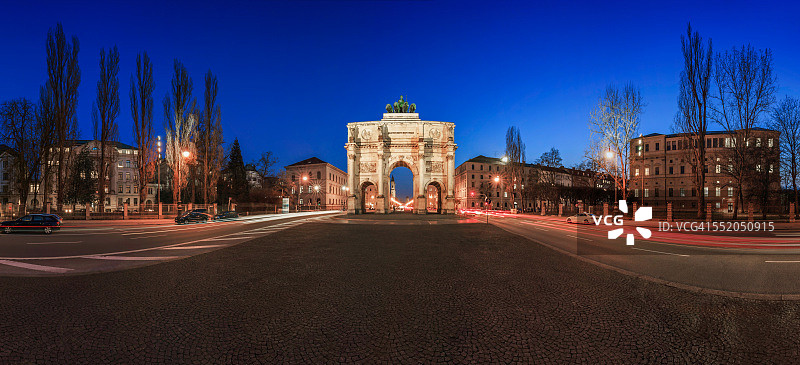 慕尼黑的凯旋门：Siegestor图片素材