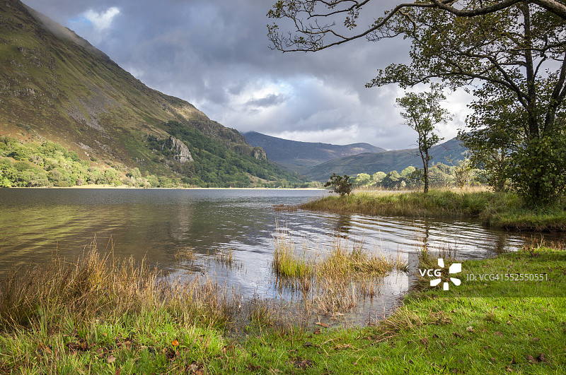 格威南特湖岸边，威尔士图片素材
