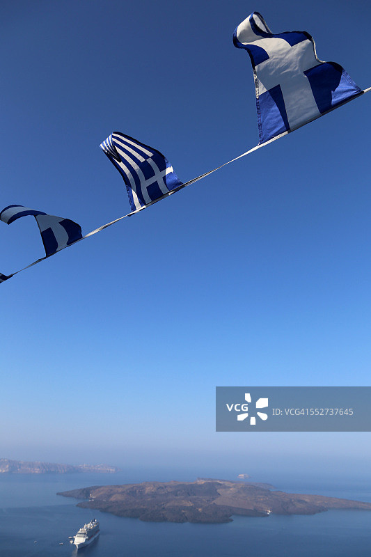 圣托里尼火山图片素材