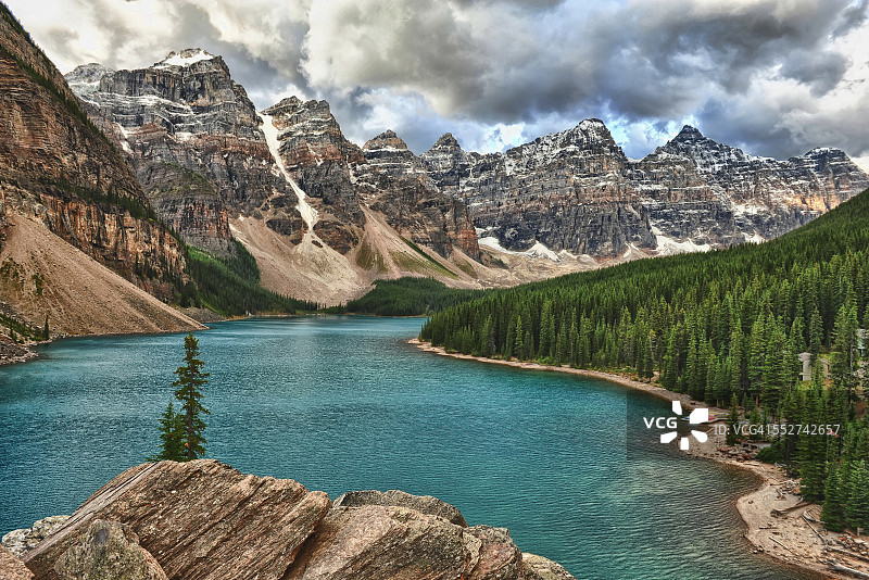 莫兰湖的清晨图片素材