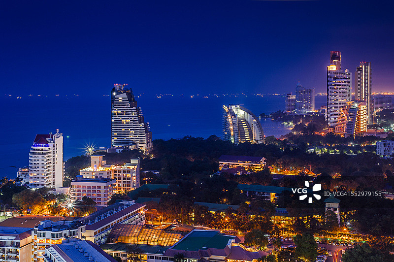 芭堤雅夜景图片素材