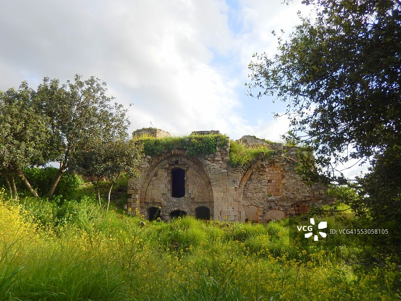 卡昆的十字军/马穆鲁克12世纪堡垒图片素材