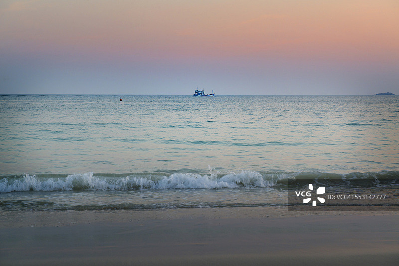 苏梅岛热带日落海滩图片素材