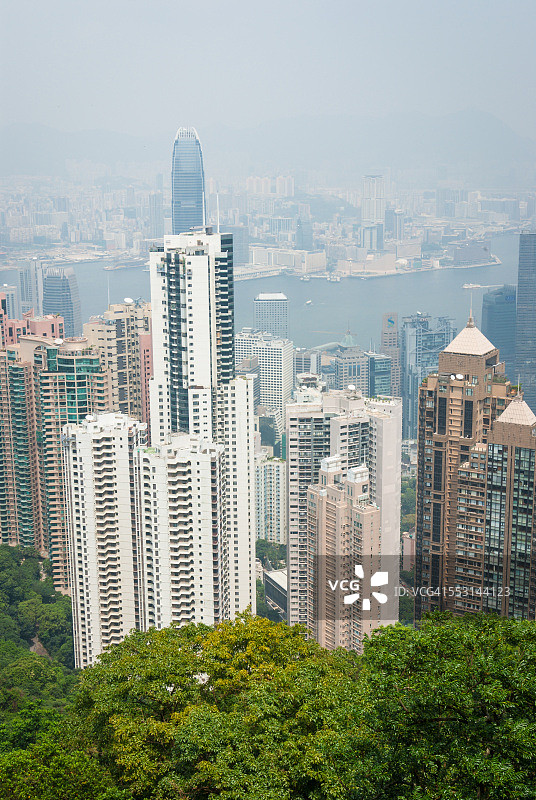 太平山顶眺望香港图片素材