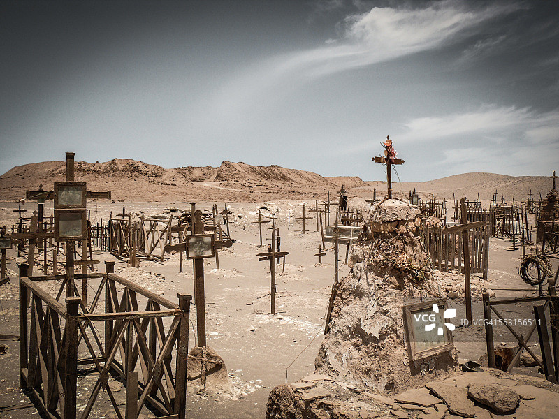 阿塔卡马沙漠矿工公墓，智利图片素材