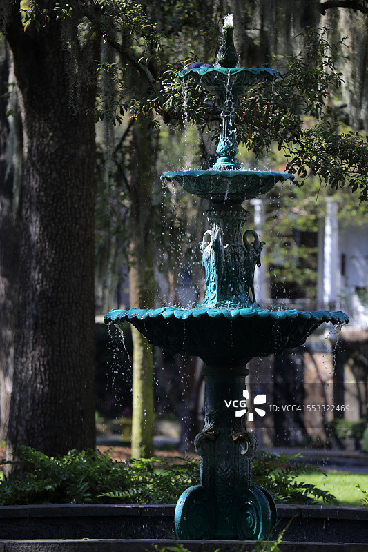 拉斐特广场的纪念喷泉图片素材