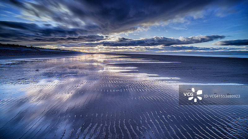 芬霍恩海滩的夜晚图片素材
