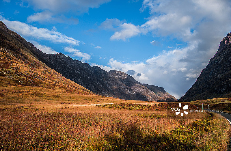 格伦科峡谷的Aonach Eagach山脊图片素材