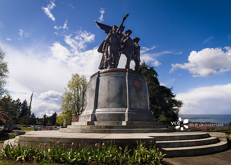 带翅膀的胜利纪念碑图片素材