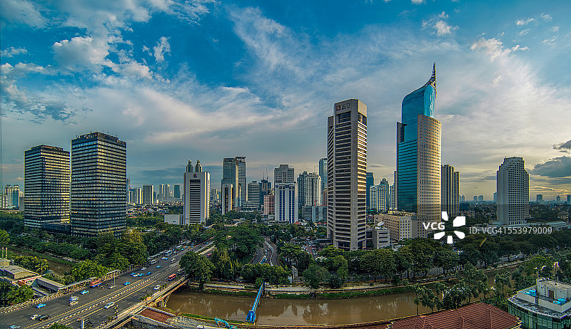 雅加达中央商务区日光图片素材