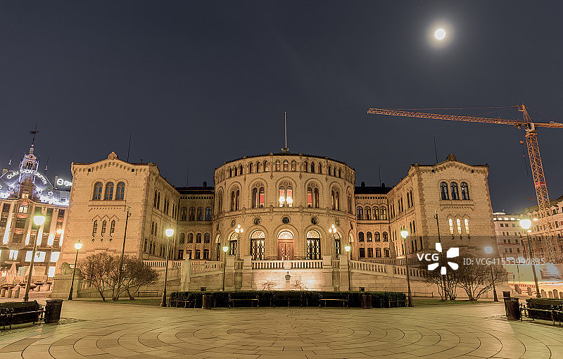 奥斯陆的挪威议会图片素材