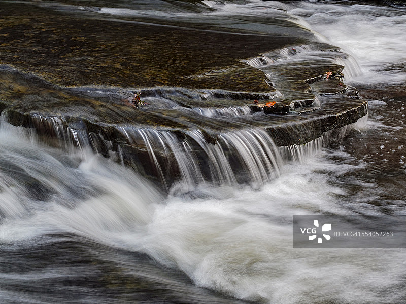雪松溪小瀑布图片素材