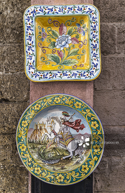 意大利西西里卡尔塔吉龙本地陶瓷图片素材